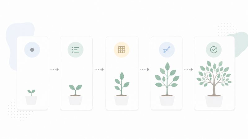 Notionを少しずつ育てていくイメージ